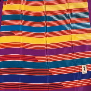 Yves Saint Laurent 100% silk scarf
